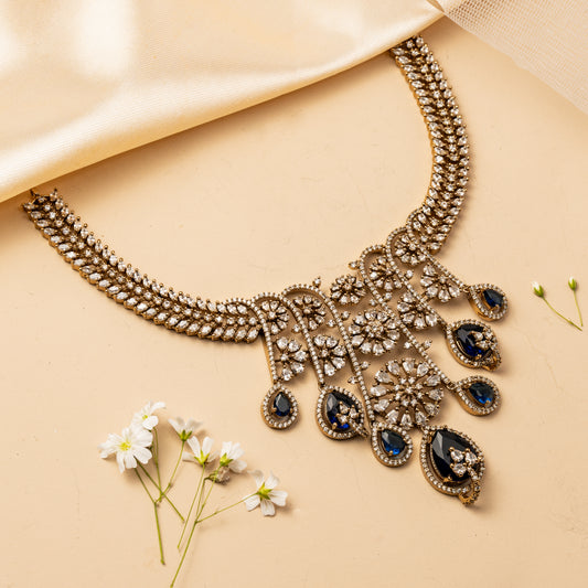 Noctyra Cascade - Ornate Collar Necklace Set