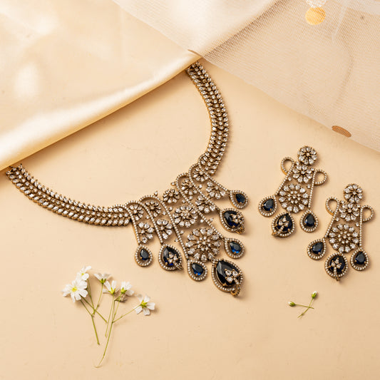 Noctyra Cascade - Ornate Collar Necklace Set