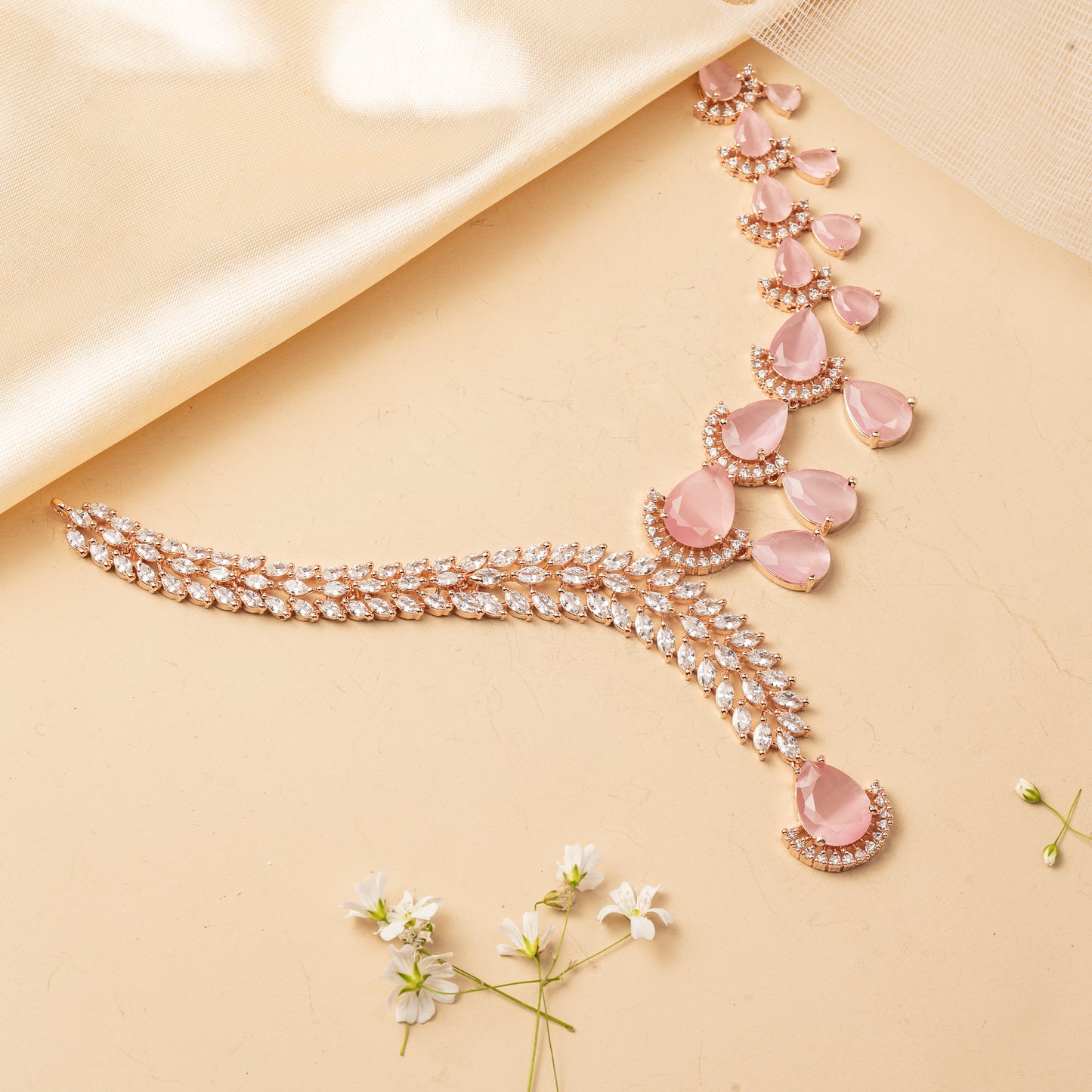 Rosaline Drift - Layered Petal Necklace Set