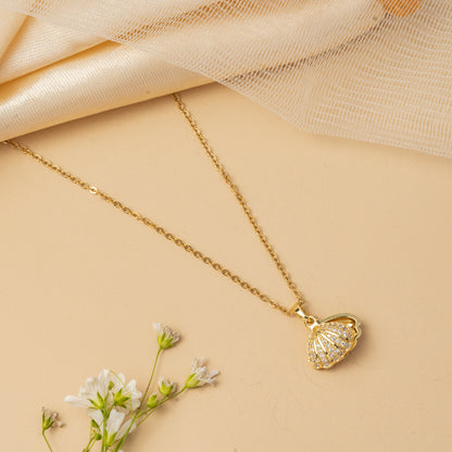 Solvera Charm - Radiant Disc Pendant Necklace