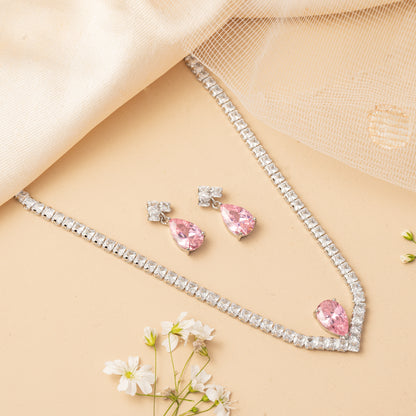 Roselith V-Line - Heart Drop Necklace Set