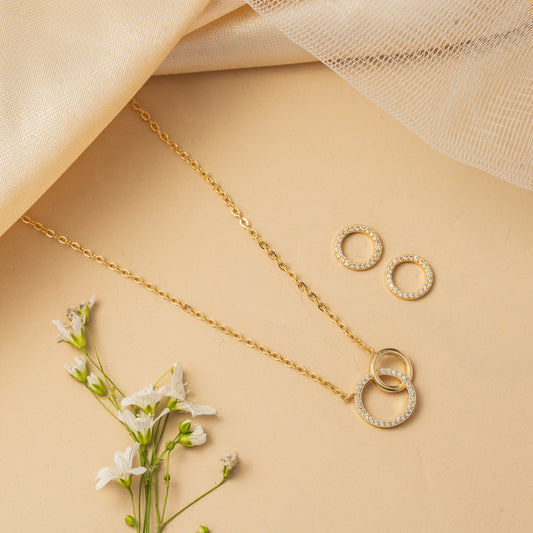 Orbitelle Embrace - Dual Circle Necklace Set