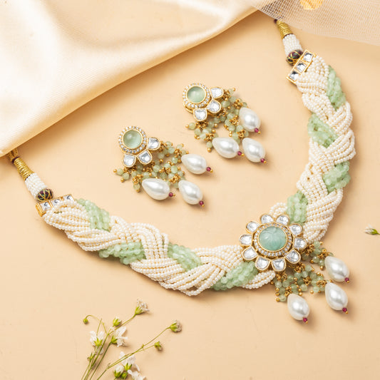 Elowen Weave - Floral Strand Necklace Set