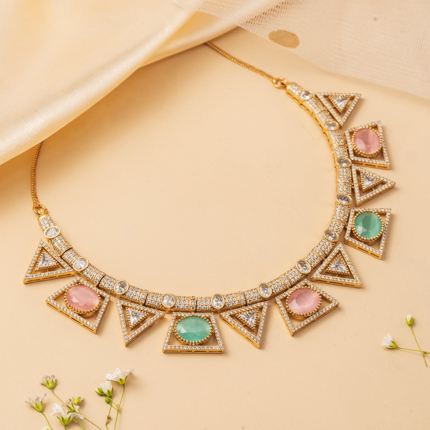 Prismara Arc - Geometric Collar Necklace Set