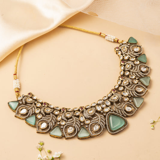 Elaris Verdant Crown - Ornate Collar Necklace Set