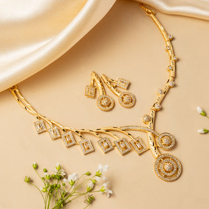 Vaelora Fringe - Geometric Collar Necklace Set