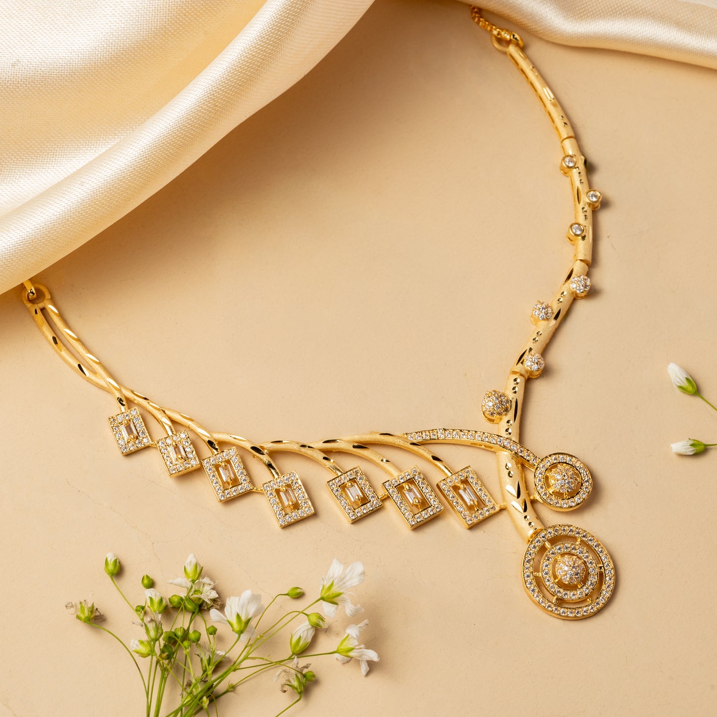 Vaelora Fringe - Geometric Collar Necklace Set