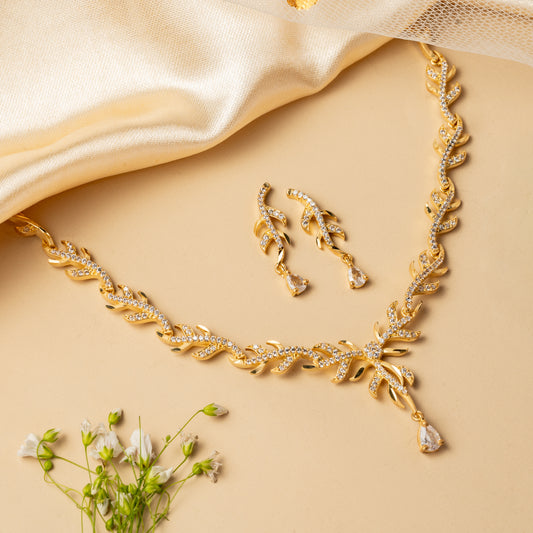 Lioren Vine - Twisted Leaf Necklace Set